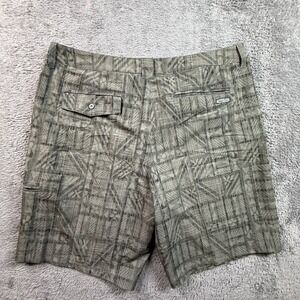 Crazy Shirts Men 40 Board Shorts Swim Surf Trunks Tribal Print Gray 9" Inseam